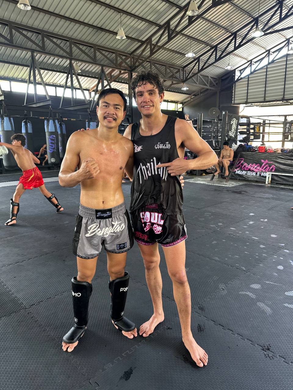 Joseph training at Bangtao Muay Thai