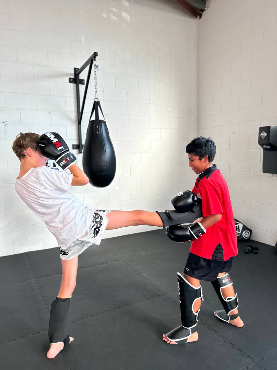 Kids sparring