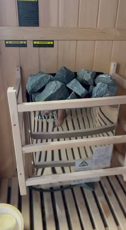 Sauna rocks and heating equipment