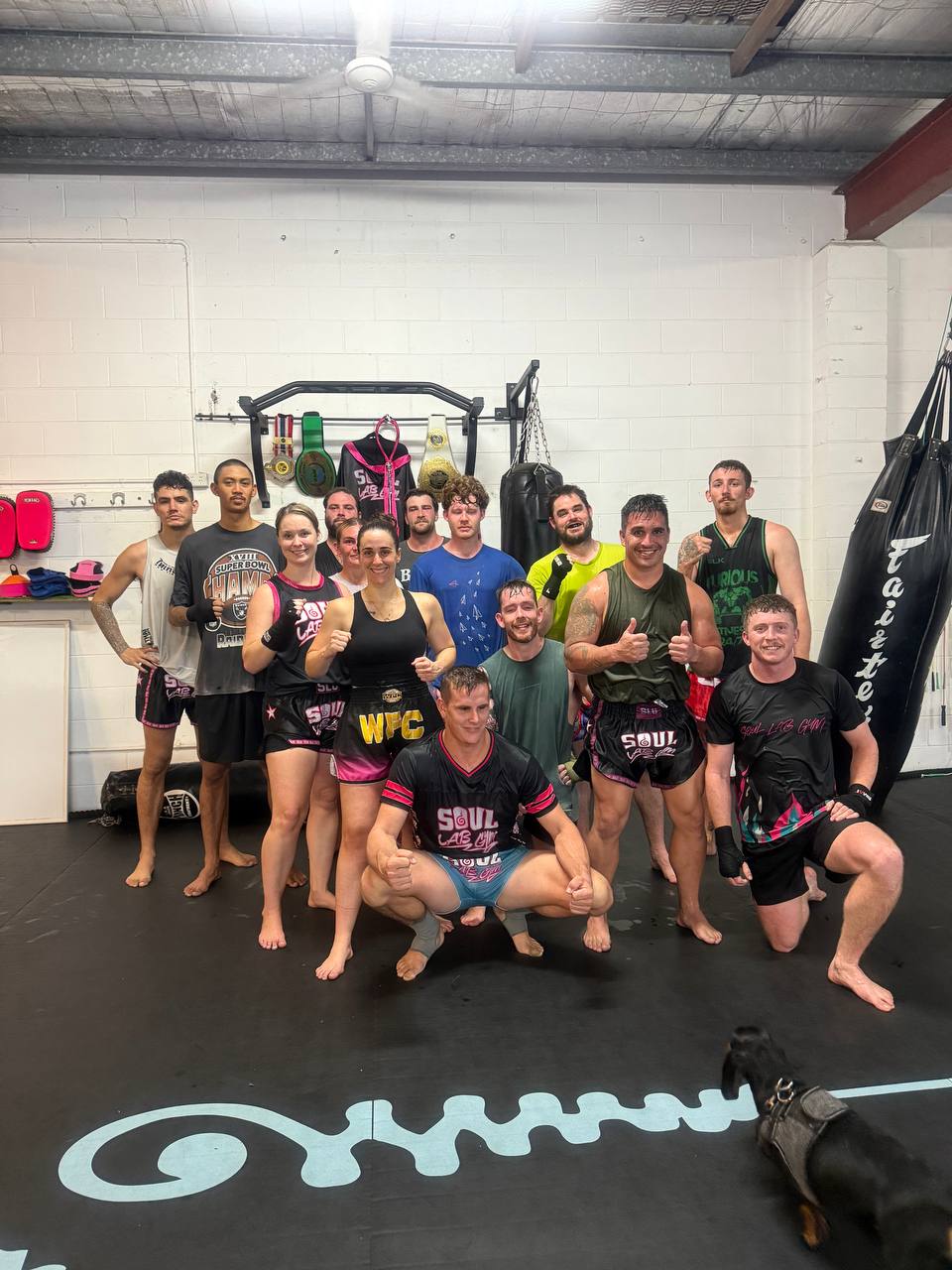 Adult class with belts