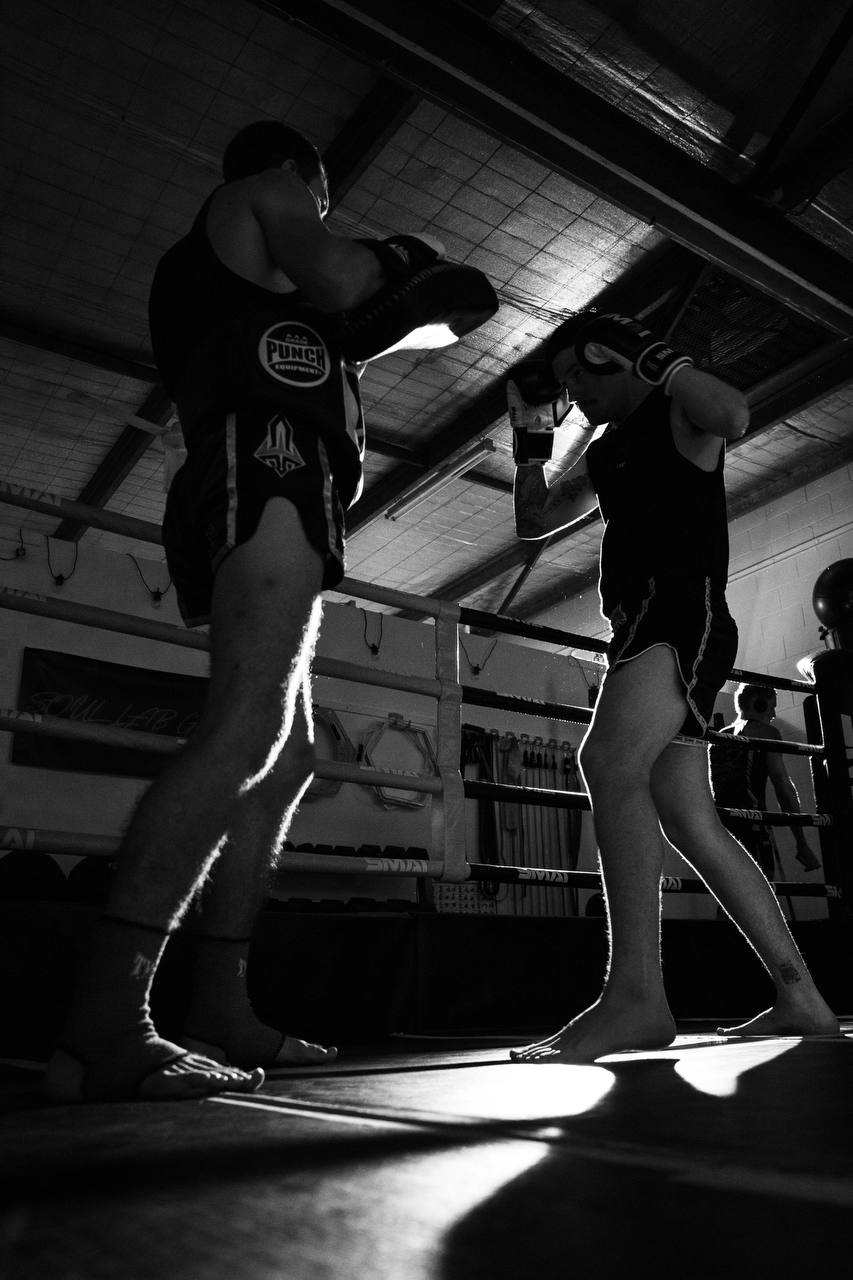 Sparring action
